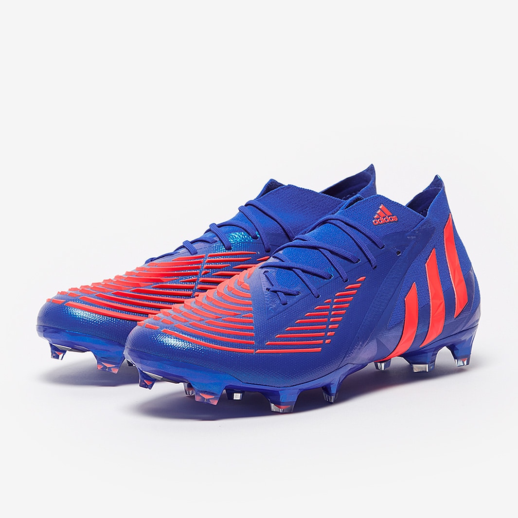 Adidas Predator Edge.1 FG Cleats. Blue/Orange