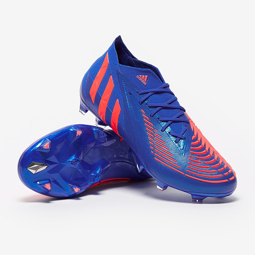 Adidas Predator Edge.1 FG Cleats. Blue/Orange