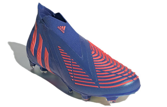 Adidas Predator Edge+ FG Cleats. Blue/Orange