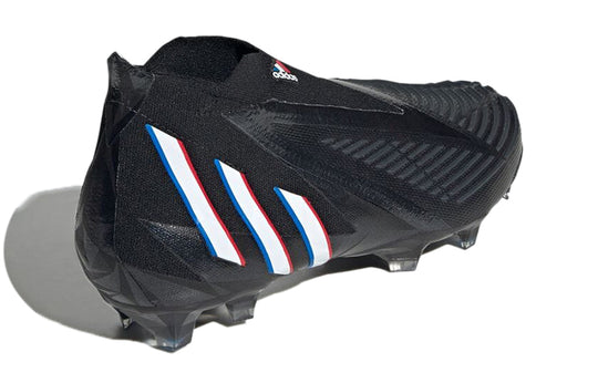 Adidas Predator Edge+ FG Cleats. Black/White/Vivid Red