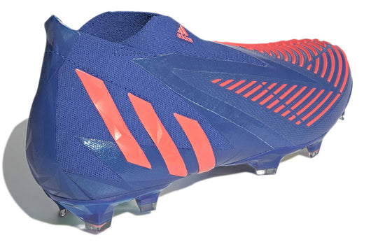 Adidas Predator Edge+ FG Cleats. Blue/Orange