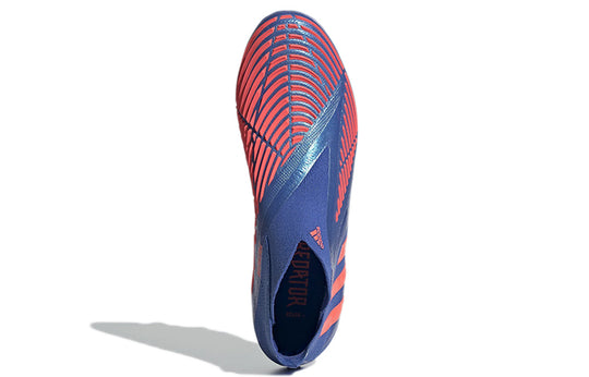 Adidas Predator Edge+ FG Cleats. Blue/Orange