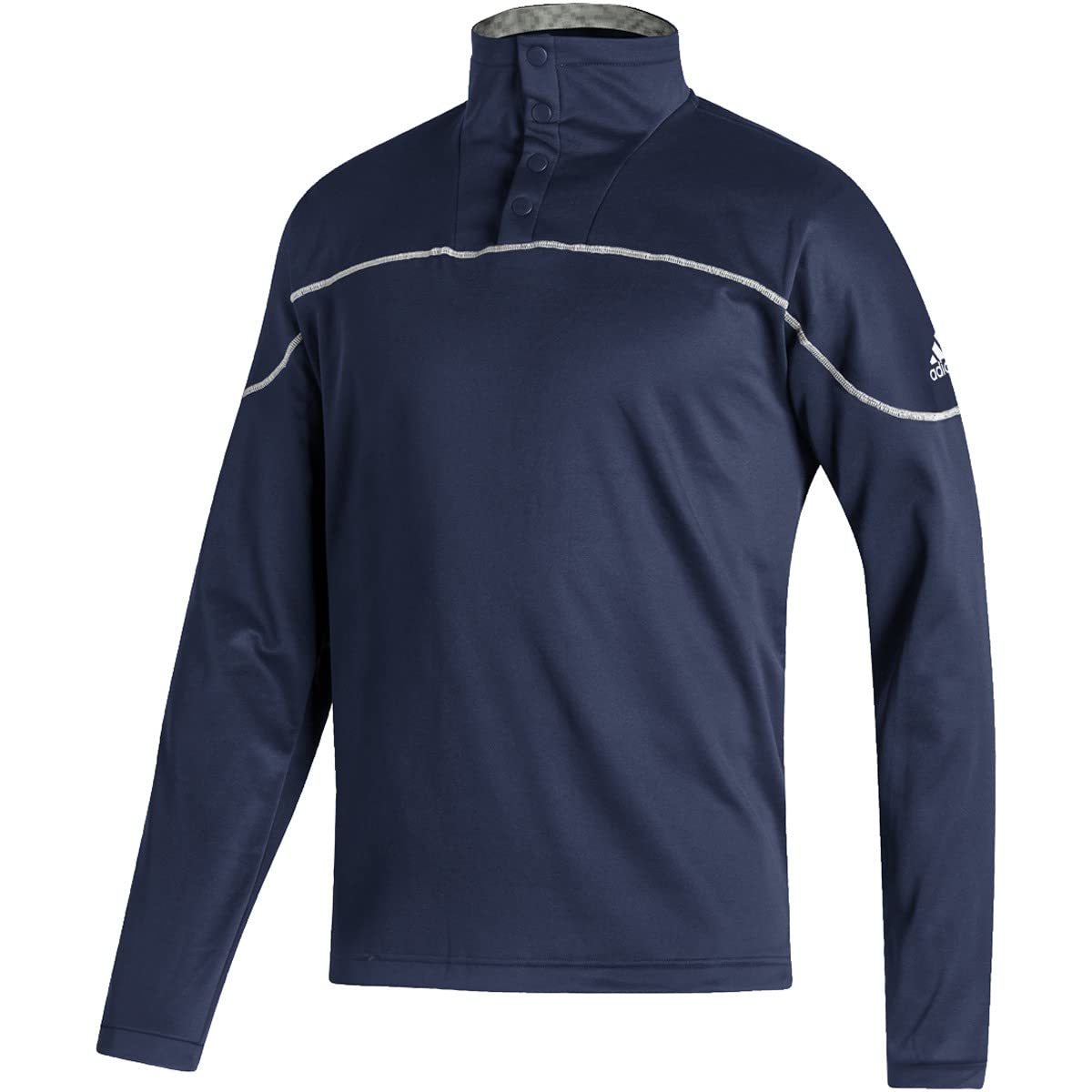 Adidas Men's Stadium 1/4 Snap Long Sleeve- Navy Blue