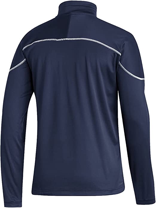 Adidas Men's Stadium 1/4 Snap Long Sleeve- Navy Blue