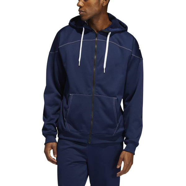 Adidas Men's Stadium Full Zip Jacket- Navy Blue