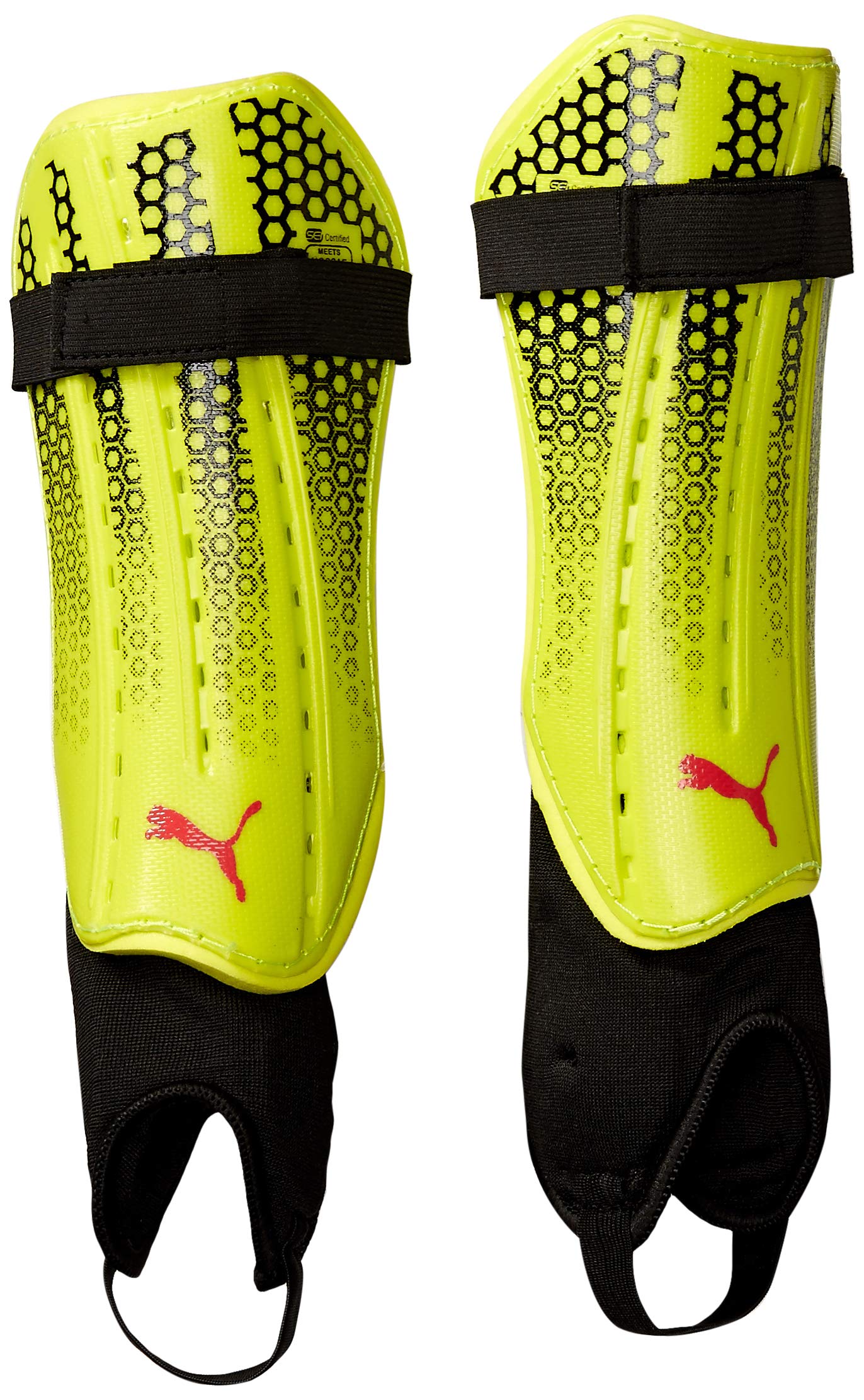 Puma Unisex Spirit NOCSAE Shin Guards - Yellow/Black