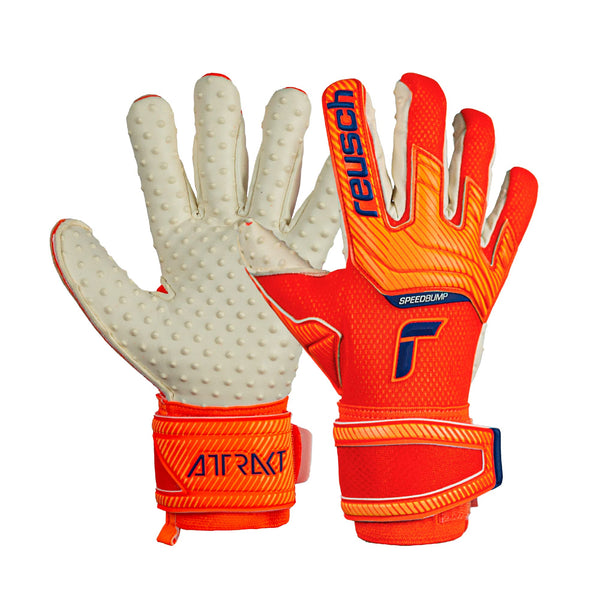 Reusch Men's Attrakt Speedbump Soccer Gloves - Orange