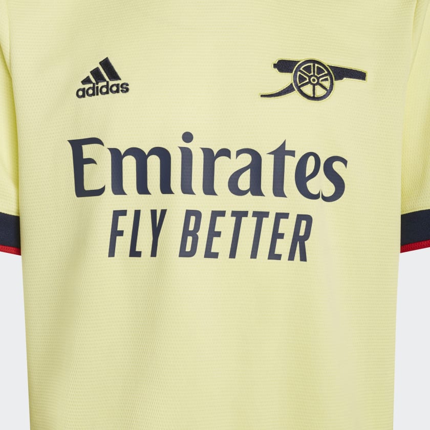 Adidas Youth 2021/2022 Arsenal FC Away Jersey - Pearl Citrine