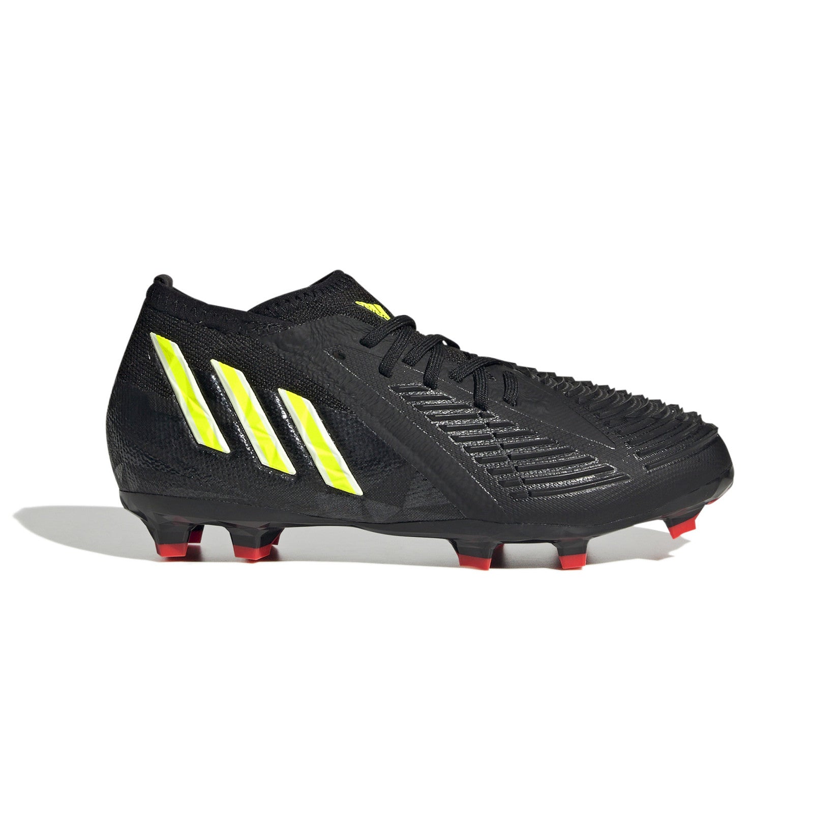 Adidas Predator Edge.1 FG Jr Cleats. Black/Solar Yellow/Solar Red