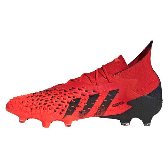 Adidas Predator Freak.1 FG Cleats. Red/Black