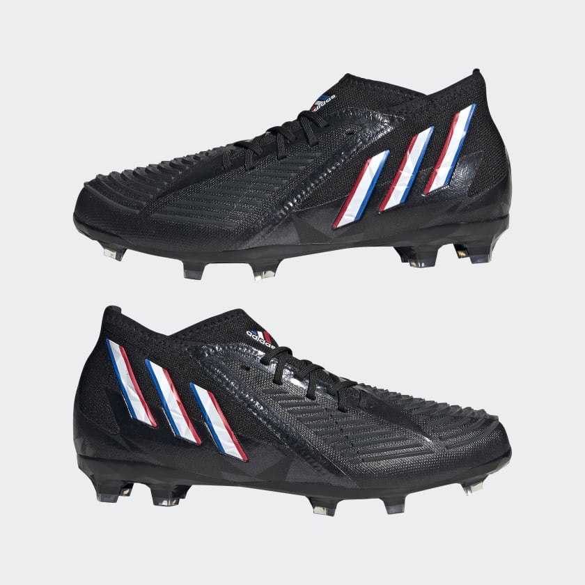 Adidas Predator Edge.1 FG JR Cleats. Black/White