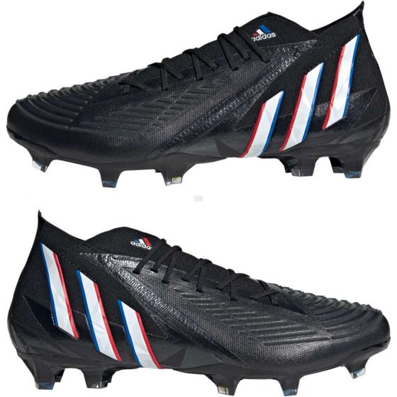 Adidas Predator Edge.1 FG Cleats. Black/White