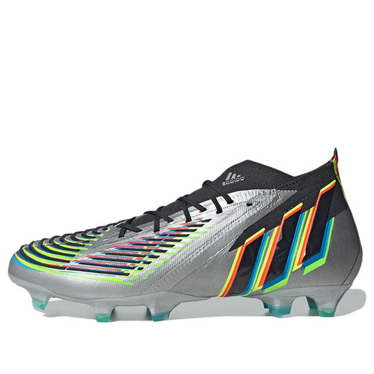 Adidas Predator Edge.1 Firm Ground-Silver Metallic/Core Black/Solar Green