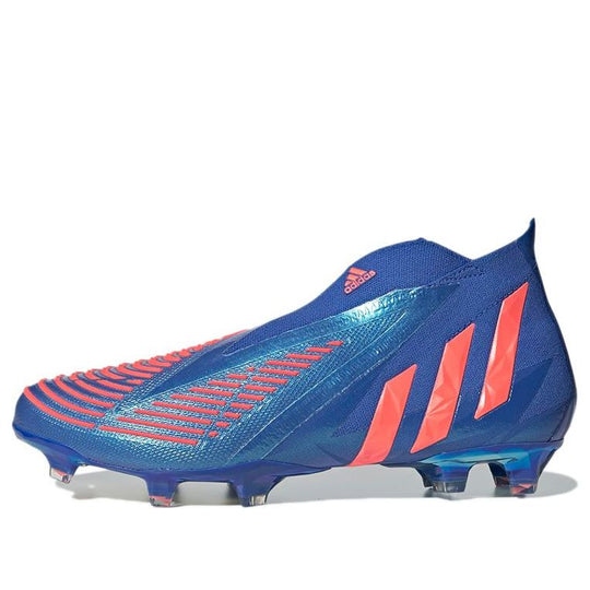 Adidas Predator Edge+ FG Cleats. Blue/Orange