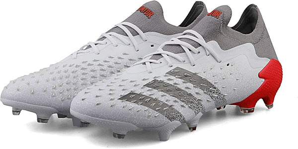 Adidas Predator Freak.1 L FG Cleats. White/Gray/Red