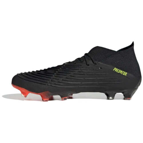 Adidas Predator Edge.1 FG Cleats. Black/Solar Yellow/Solar Red