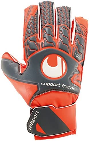 Uhlsport Youth Soft SF Goal Keeper Soccer Gloves - Grey/Red