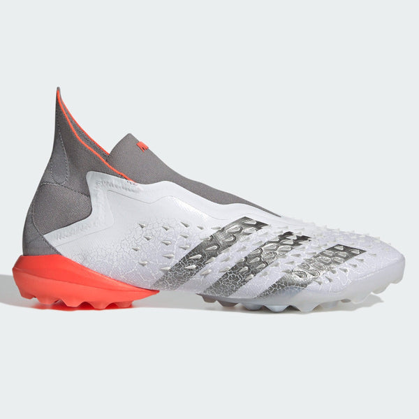 Adidas Predator Freak+ Turf Shoes. White/Gray/Red